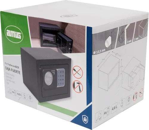 Vista 13 de Amig - Caja fuerte con código - Caja fuerte superpuesta - Acero - Pequeño camuflaje - Ideal para el hogar - Protección del dinero y joyas de valor