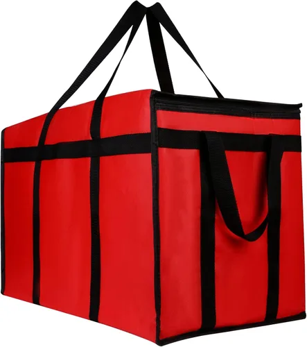 Vista 26 de musbus - Paquete de 2 bolsas aislantes reutilizables para comestibles, bolsa enfriadora plegable para comestibles, bolsa aislante grande resistente