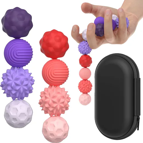 Vista 14 de Juguetes de Bolas Magnéticas Fidget, 8 Piezas Juguetes Sensoriales de Silicona para Alivio del Estrés para Adultos y Adolescentes con Autismo, TDAH