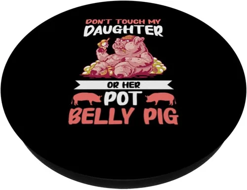 Vista 2 de Pot Belly Pig Parent Mini Pig Caretaker PopSockets Adhesive PopGrip