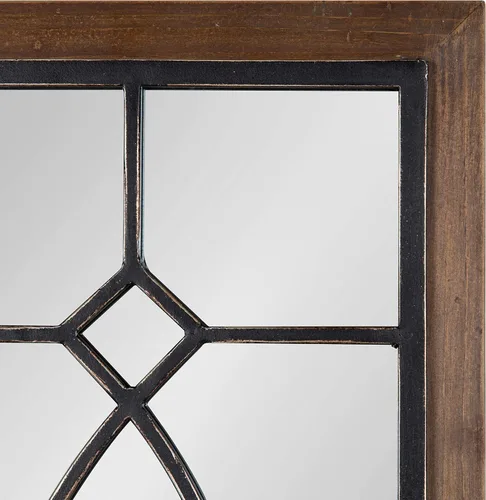 Vista 6 de Kate and Laurel Bakersfield Wood Framed Mirror