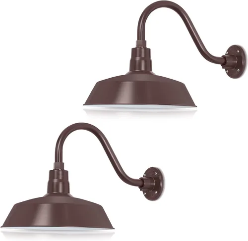 Vista 27 de 14 pulgadas. RLM Warehouse - Pantalla con brazo de cuello de cisne y bombilla Led A19 5000K de 9W
