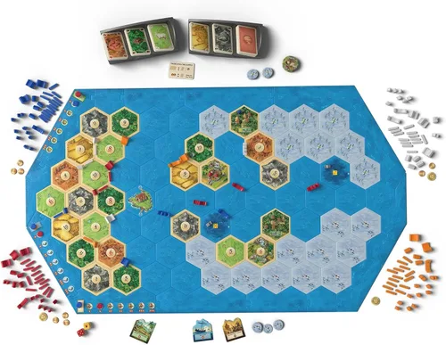 Vista 3 de CATAN Expansión del juego de mesa Explorers & Pirates (6ª edición) Embárcate en nuevas aventuras, juego de estrategia para niños y adultos, a partir