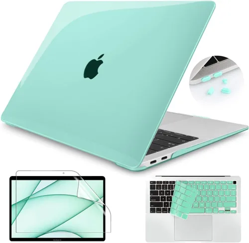 Vista 25 de Teryeefi Funda para MacBook Air 13 pulgadas Case 2021 2020 2019 2018 A2337 M1 A2179 A1932, carcasa rígida esmerilada, cubierta de teclado