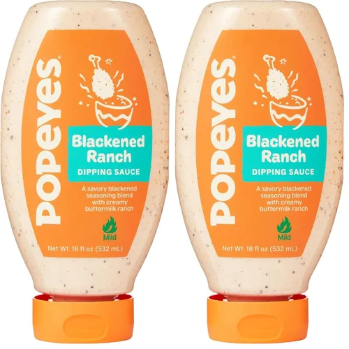 Vista 7 de Popeyes Salsa Ranch ennegrecida para mojar