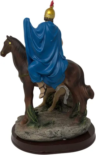 Vista 3 de San Martín Caballero 12" / 30 cm Estatua de San Martín de Tours Figura religiosa
