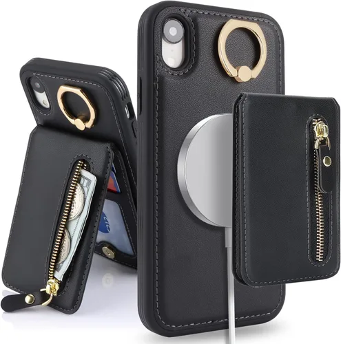 Vista 31 de Funda para iPhone 16 Plus con tarjetero - Negro negro ( A + Black )
