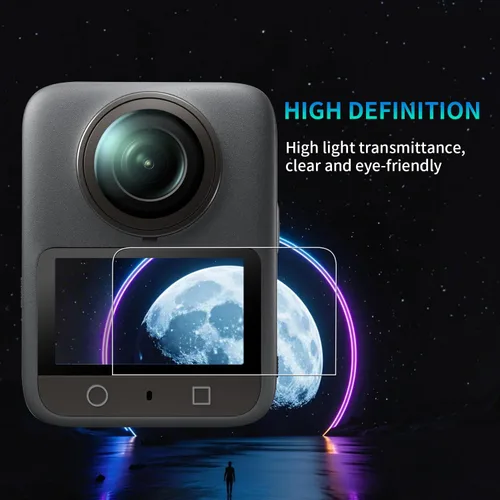 Vista 3 de Protector de pantalla+protector de lente para DJI OSMO 360, protector de lente de cámara antiarañazos PC cubierta de lente para OSMO 360 Accesorios