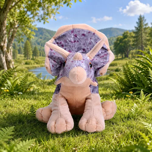 Vista 7 de Wild Republic CK-mini Triceratops Animal de peluche de 8 pulgadas , 12", Multicolor