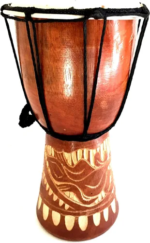 Vista 6 de JIVE BRAND yembé, tambor africano, bongó, conga - sonido profesional Tallado.