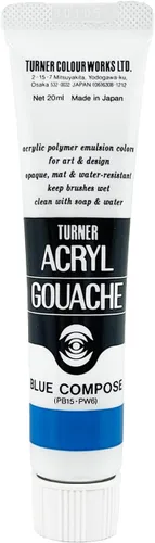 Vista 13 de Turner Colour Works Acryl Gouache Artist Pintura acrílica - Tubo individual de 0.7 fl oz - Siena quemada