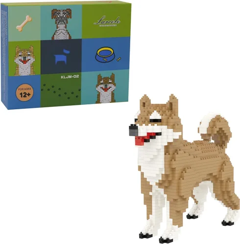 Vista 17 de Larcele Juego de Bloques de Construcción de Perro Micro, Kit de Ladrillos de Juguete de Construcción Mini para Mascotas, 950 Piezas KLJM-02
