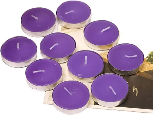 Vista 4 de Velas de té de boda sin perfume, velas de té decorativas