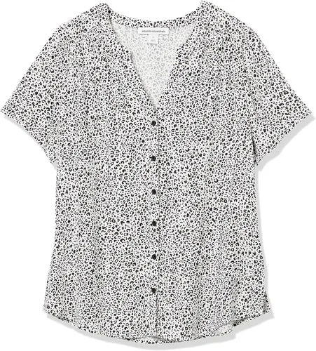 Vista 9 de Tienda Essentials - Blusa tejida de manga corta para mujer