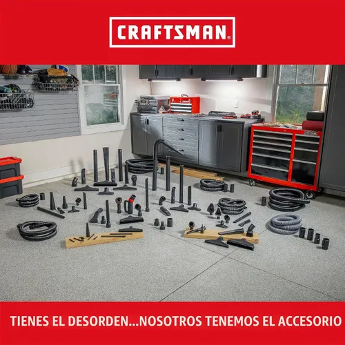 Vista 9 de CRAFTSMAN CMXEVBE18595 - Aspiradora húmeda y seca de 16 galones, 6.5 HP de potencia máxima, aspiradora de taller resistente húmeda y seca