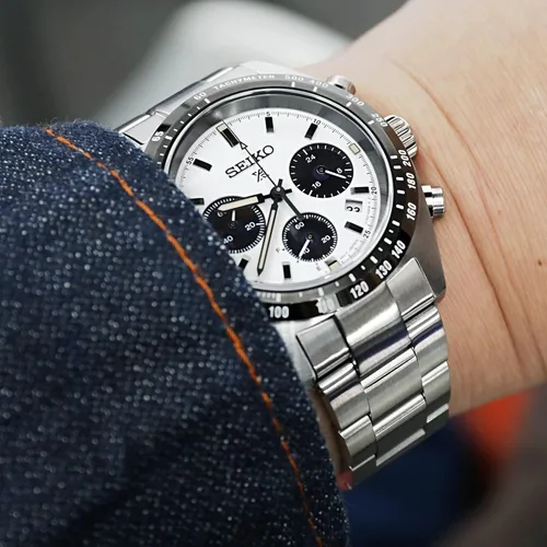 Vista 8 de Seiko Prospex Speedtimer Solar Cronógrafo deportivo con esfera blanca SSC813P1