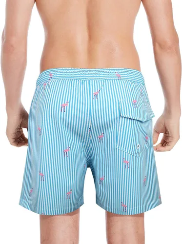 Vista 70 de Traje de baño para hombre con forro de compresión de secado rápido de 5.5 pulgadas con forro tipo bóxer amarillo (1-Yellowstar)