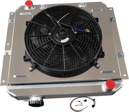 Vista 3 de Relé de ventilador de aluminio de 3 hileras para Toyota Land Cruiser FJ40 FJ45 Gasolina 1958-1984