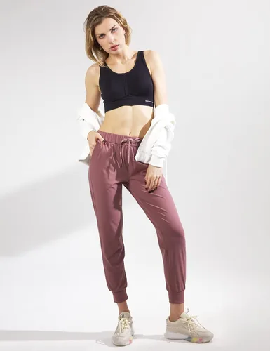 Vista 8 de AJISAI - Pantalones deportivos para mujer con cordón y bolsillos, para correr y relajarse