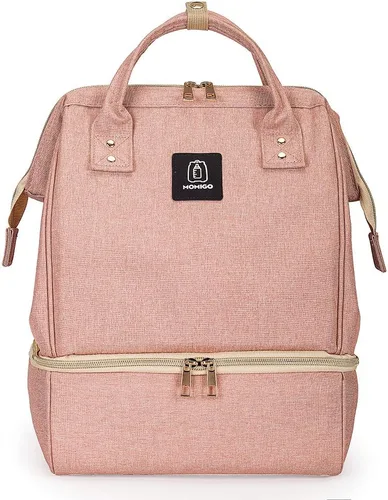 Vista 12 de Mochila para extractor de leche, bolsa enfriadora y resistente a la humedad, doble capa para madre, mochila de trabajo al aire libre con puerto