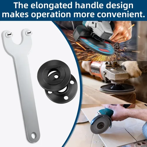 Vista 6 de Juego de 7 llaves de amoladora angular y amoladora angular, tuercas de bloqueo de metal de brida 5/8-11, compatibles con Dewalt, Milwaukee, Makita1