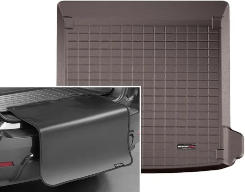 Vista 12 de WeatherTech Forro de maletero de carga para Audi SQ8, Q8 - detrás de la segunda fila con protector de parachoques (401236SK) Negro