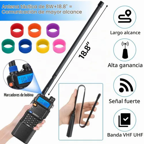 Vista 2 de Baofeng Radioaficionado UV-5R de mano UV5R de largo alcance Walkie Talkies