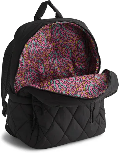 Vista 3 de Vera Bradley para mujer Bancroft Mochila grande de peso ligero, Negro, Tamaño único