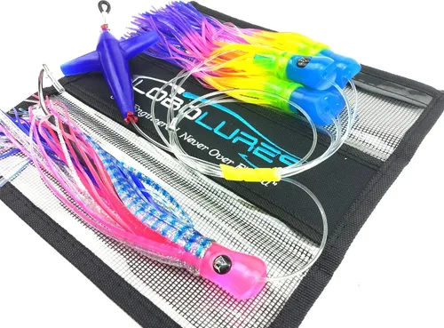 Vista 2 de LOBO LURES #215 Skipjack híbrido Skipjack híbrido UV Splash atún Mahi Marlin Trolling Señuelo Daisy Chain