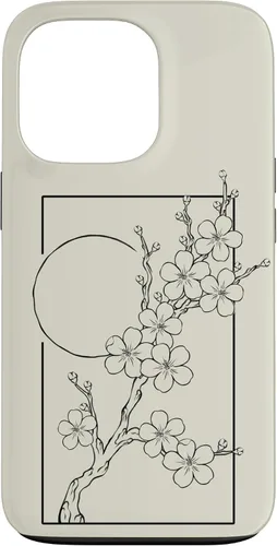 Vista 10 de iPhone 16 Japanese Graphic Cherry Blossom with Sun Case