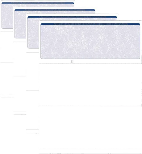 Vista 2 de VersaCheck ValueChex - 500 cheques de cupones comerciales en blanco - Blue Classic - Formulario de 500 hojas #1000 - Verificar en la parte superior