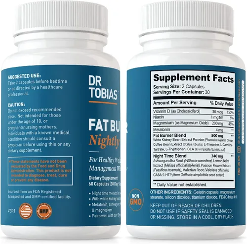 Vista 9 de Dr. Tobias Colon Everyday Health and Fat Burner Nightly, soporte metabólico digestivo diario y nocturno, reduce los antojos, aumenta la energía