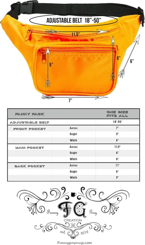 Vista 9 de Cangurera Premium Funny guy - Diferentes estilos disponibles, talla única , Anaranjado Neón