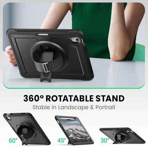 Vista 4 de SEYMAC Funda protectora a prueba de golpes para iPad Air de 11 pulgadas M4, M3, M2 (2026/2025/2024), funda protectora a prueba de golpes