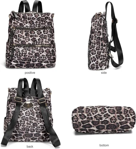 Vista 3 de AO ALI VICTORY Mochila de nailon para mujer, bolso de mano y bolso de hombro, bolsas escolares antirrobo, bolsos de viaje casuales