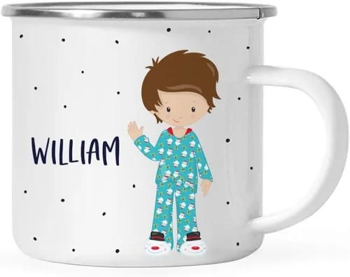 Vista 7 de Andaz Press Taza de café de acero inoxidable con nombre personalizado de 11 onzas para niños, 1 paquete, taza de Navidad personalizada