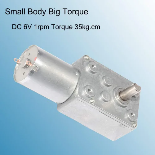 Vista 7 de Motor de engranaje helicoidal de 12V 110rpm DC 0.4lb.in Mini Turbina Worm Reductor Motor Autobloqueo Micro Gear Motor Reversible