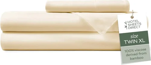 Vista 54 de Hotel Sheets Direct - Juego de sábanas 100% viscosa derivada de bambú tamaño individual - sábanas refrescantes con 1 funda de almohada