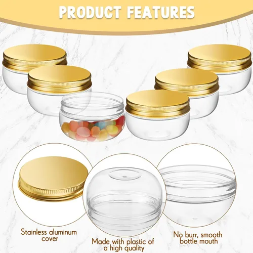 Vista 3 de Suclain 50 Piezas Frascos de Conservas de 3 oz Frascos Mason Miniatura con Tapas Recipientes Pequeños Transparentes para Conservas para Regalos