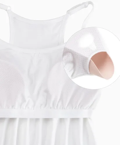 Vista 4 de Hibelle Camisetas sin mangas para mujer con espalda cruzada para entrenamiento y yoga con brasier estante incorporado