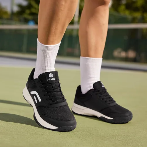 Vista 6 de FitVille Wide & Extra Wide Pickleball Shoes Men Tennis Racquetball Squash Shoes for Men All Court with Arch Support-Tennis V3