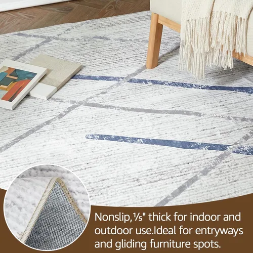 Vista 78 de jinchan Alfombra marroquí de pasillo 2x6 - Alfombra de pasillo lavable a máquina para cocina, alfombra moderna geométrica suave de pelo bajo