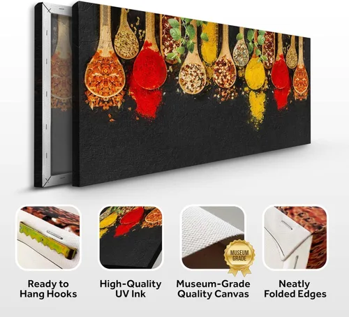 Vista 78 de Tailored Canvases Decoración artística de pared para cocina, lienzo rústico personalizado para el hogar, sala de estar, comedor, cocina de campo