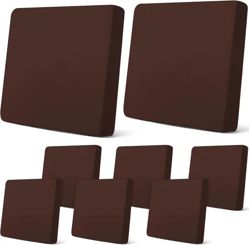 Vista 27 de Newwiee Funda de cojín, para cojín de asiento de sofá o sillón, 8 unidades, elástica, para sofá, muebles de patio y exteriores, de repuesto, suave