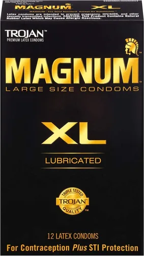 Vista 2 de Trojan Magnum - Preservativos lubricados delgados, 3