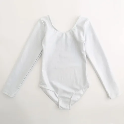 Vista 12 de AFAVOM Leotardos de gimnasia para niñas, leotardos de manga larga para niñas, brillantes y brillantes, para gimnasia, traje de ballet y danza