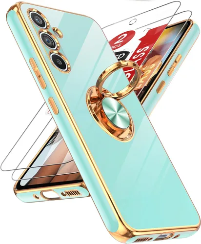 Vista 128 de LeYi Funda para iPhone XR: con Protector de Pantalla de Vidrio Templado [Paquete de 2] Soporte de Anillo Giratorio de 360°, Soporte Magnético