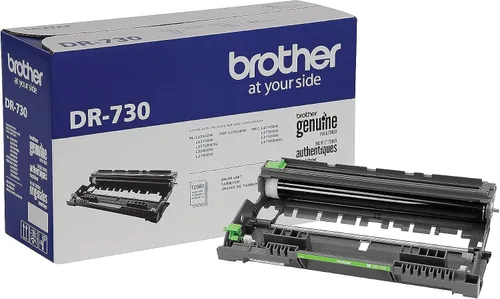 Vista 2 de Unidad de tambor original Brother DR730, integración sin costuras, rendimiento de hasta 12,000 páginas, negro (unidad de tambor, no tóner)