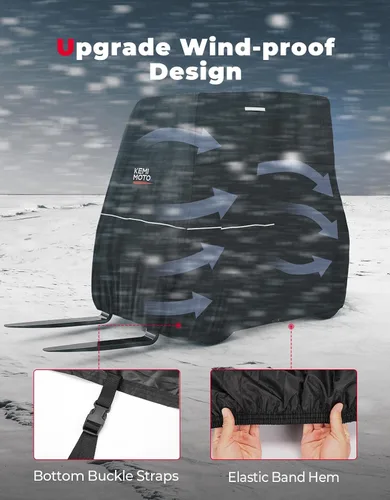 Vista 7 de KEMIMOTO Cubierta para carretilla elevadora, cremallera lateral fácil de conseguir artículos escotilla resistente 420D Oxford compatible