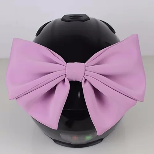 Vista 5 de Grandes Adornos de Casco con Lazo Decoraciones Lindas de Casco con Lazo Adhesivo Adecuado Accesorios para Casco para Esquí Bicicleta Casco